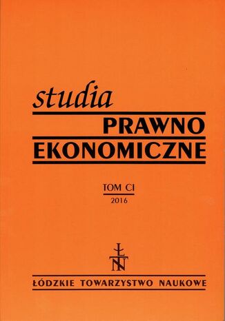 Studia Prawno-Ekonomiczne t. 101/2016 Praca Zbiorowa - okladka książki