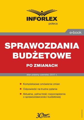 Sprawozdania budżetowe po zmianach Infor Pl - okladka książki