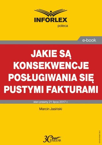 Jakie są konsekwencje posługiwania się pustymi fakturami Marcin Jasiński - okladka książki