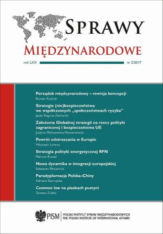 Sprawy Międzynarodowe 2/2017 Roman Kuźniar, Jacek Reginia-Zacharski, Justyna Maliszewska-Nienartowicz, Wojciech Lorenz, Mariusz Ruszel, Sebastian Płóciennik, Wojciech Biliński, Adriana Skorupska, Tomasz Zubko, Marek Wąsiński, Marcin Terlikowski - okladka książki