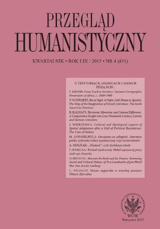 Przegląd Humanistyczny 2015/4 (451) Alina Molisak, Jagoda Wierzejska - okladka książki