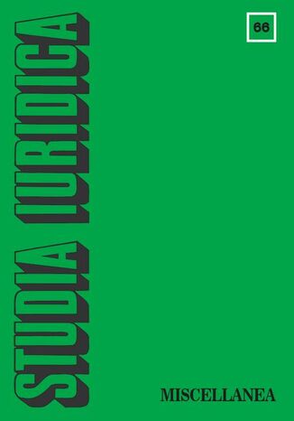 Studia Iuridica, nr 66 Łukasz Pisarczyk - okladka książki
