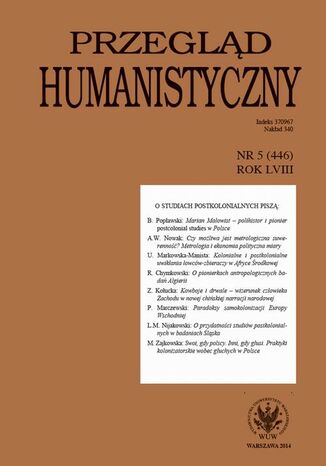Przegląd Humanistyczny 2014/5 (446) Roman Chymkowski, Lech M. Nijakowski - okladka książki