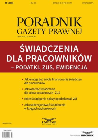 Świadczenia dla pracowników - podatki, ZUS, ewidencja Infor Pl - okladka książki