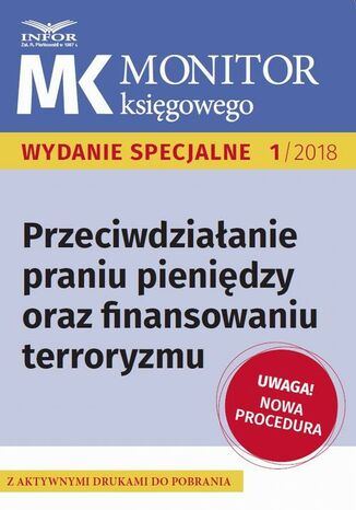 Przeciwdziałanie praniu pieniędzy oraz finansowaniu terroryzmu - nowe procedury Infor Pl - okladka książki