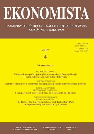 Ekonomista 2019 nr 4 Praca zbiorowa - okladka książki