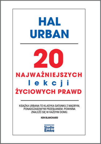 20 najważniejszych lekcji życiowych prawd Hal Urban - okladka książki