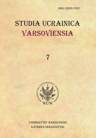 Studia Ucrainica Varsoviensia 2019&sol;7 Irena Mytnik - okladka książki
