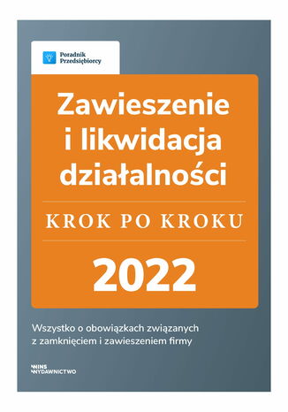 Zawieszenie i likwidacja działalności - krok po kroku Angelika Borowska - okladka książki