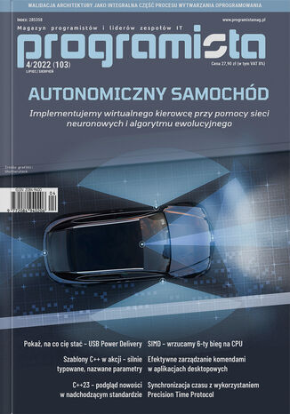 Programista nr 103. Autonomiczny samochód Magazyn Programista - okladka książki
