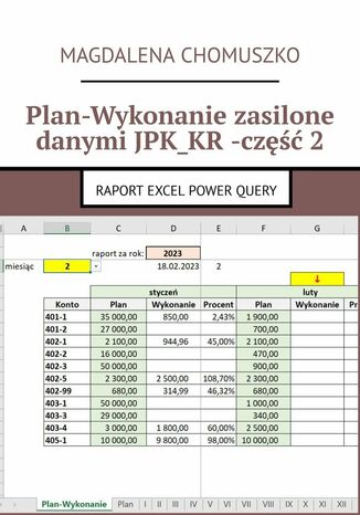 Plan. Wykonanie zasilone danymi JPK_KR. Część 2 Magdalena Chomuszko - okladka książki