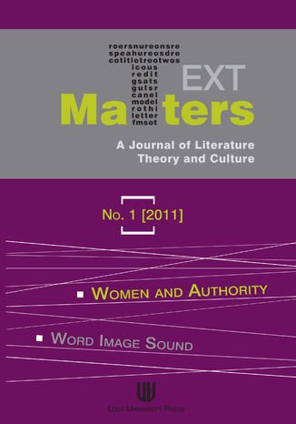 Text Matters: A Journal of Literature, Theory and Culture, No. 1 (2011) Dorota Filipczak - okladka książki