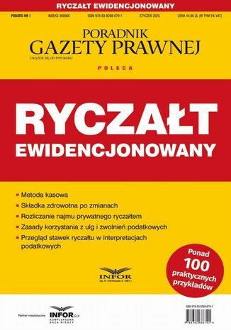 Ryczałt ewidencjonowany Podatki 1/2025 Praca zbiorowa - okladka książki