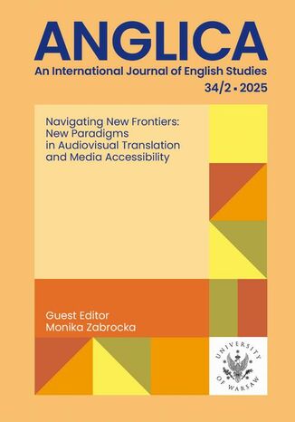 Anglica. An International Journal of English Studies 34/2/2025 Monika Zabrocka - okladka książki