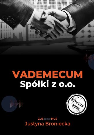 Vademecum Spółki z o.o Justyna Broniecka - okladka książki