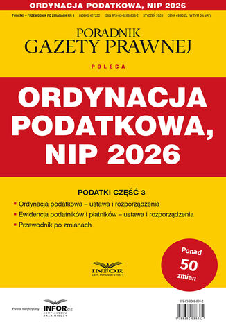 Ordynacja podatkowa, NIP 2026 praca zbiorowa - okladka książki