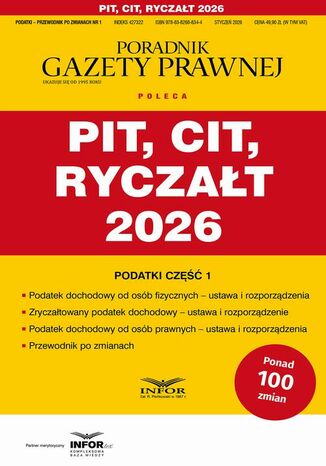 PIT, CIT, ryczałt 2026 Infor Pl - okladka książki