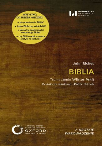 Biblia John Riches, Piotr Herok - okladka książki