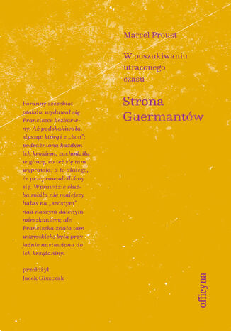 W poszukiwaniu utraconego czasu. Strona Guermantów Marcel Proust - okladka książki