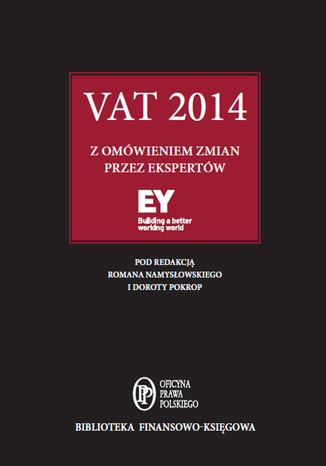 VAT 2014 z omówieniem ekspertów EY eksperci kancelarii EY - okladka książki