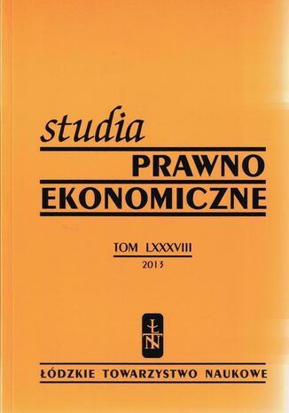 Studia Prawno-Ekonomiczne t. 88/2013 Praca zbiorowa - okladka książki