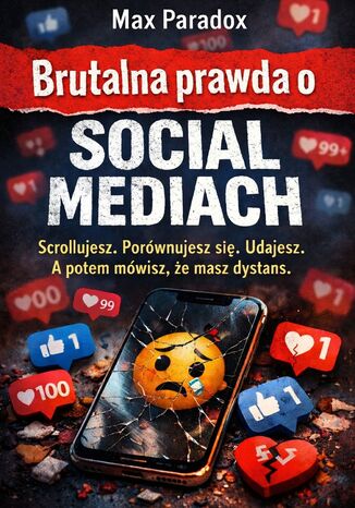 Brutalna prawda o social mediach - Scrollujesz. Porównujesz się. Udajesz. A potem mówisz, że masz dystans Max Paradox - okladka książki