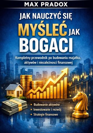 Poradnik jak nauczyć się myśleć jak bogaci. Kompletny przewodnik po budowaniu majątku, aktywów i niezależności finansowej Max Paradox - okladka książki