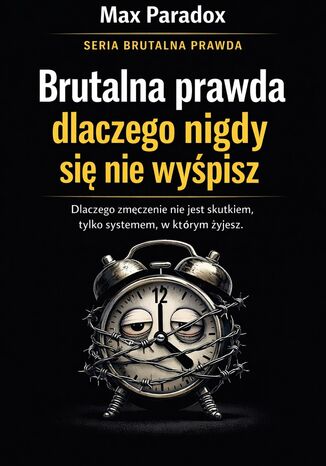 Brutalna prawda dlaczego nigdy się nie wyśpisz. Dlaczego zmęczenie nie jest skutkiem, tylko systemem, w którym żyjesz Max Paradox - okladka książki