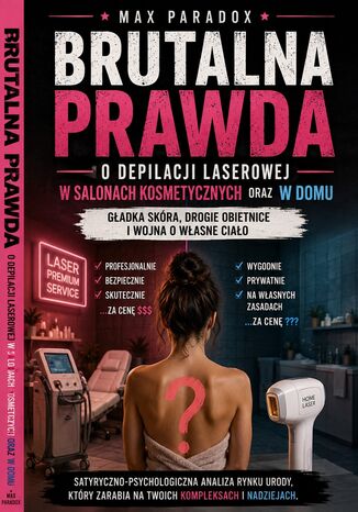 Brutalna prawda o depilacji laserowej w salonach kosmetycznych oraz w domu. Gładka skóra, drogie obietnice i wojna o własne ciało Max Paradox - okladka książki
