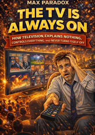The TV Is Always On - How Television Explains Nothing, Controls Everything, and Never Turns Itself Off Max Paradox - okladka książki