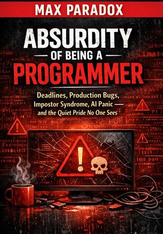 Absurdity of Being a Programmer - Deadlines, Production Bugs, Impostor Syndrome, AI Panic - and the Quiet Pride No One Sees Max Paradox - okladka książki