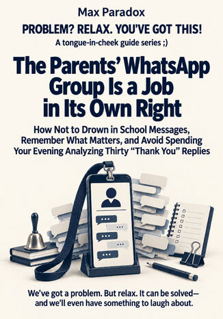 The Parents\' WhatsApp Group Is a Job in Its Own Right - How Not to Drown in School Messages, Remember What Matters, and Avoid Spending Your Evening Analyzing Thirty “Thank You" Replies Max Paradox - okladka książki