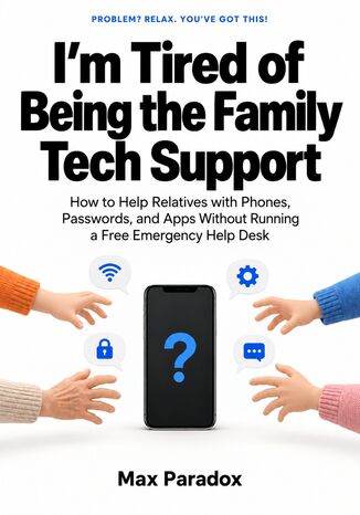 I\'m Tired of Being the Family Tech Support - How to Help Relatives with Phones, Passwords, and Apps Without Running a Free Emergency Help Desk Max Paradox - okladka książki
