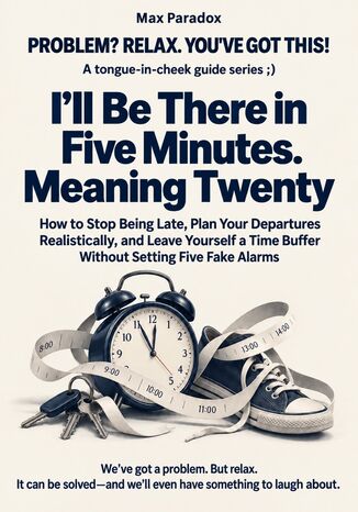 I\'ll Be There in Five Minutes. Meaning Twenty - How to Stop Being Late, Plan Your Departures Realistically, and Leave Yourself a Time Buffer Without Setting Five Fake Alarms Max Paradox - okladka książki