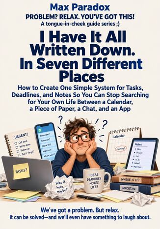 I Have It All Written Down. In Seven Different Places - How to Create One Simple System for Tasks, Deadlines, and Notes So You Can Stop Searching for Your Own Life Between a Calendar, a Piece of Paper, a Chat, and an App Max Paradox - okladka książki