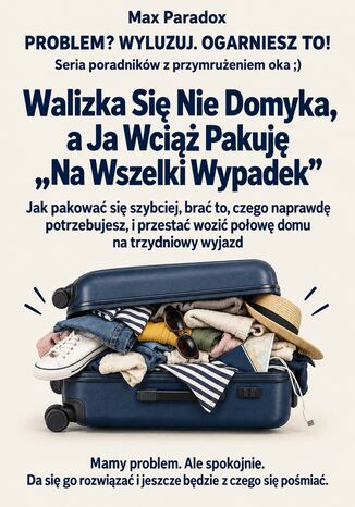 Walizka Się Nie Domyka, a Ja Wciąż Pakuję "Na Wszelki Wypadek" - Jak pakować się szybciej, brać to, czego naprawdę potrzebujesz, i przestać wozić połowę domu na trzydniowy wyjazd Max Paradox - okladka książki