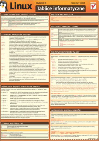 Tablice informatyczne. Linux. Wydanie III Radosław Sokół - okladka książki